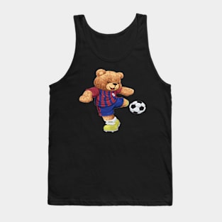 CUTE BEAR PLAY SOCCER Tank Top